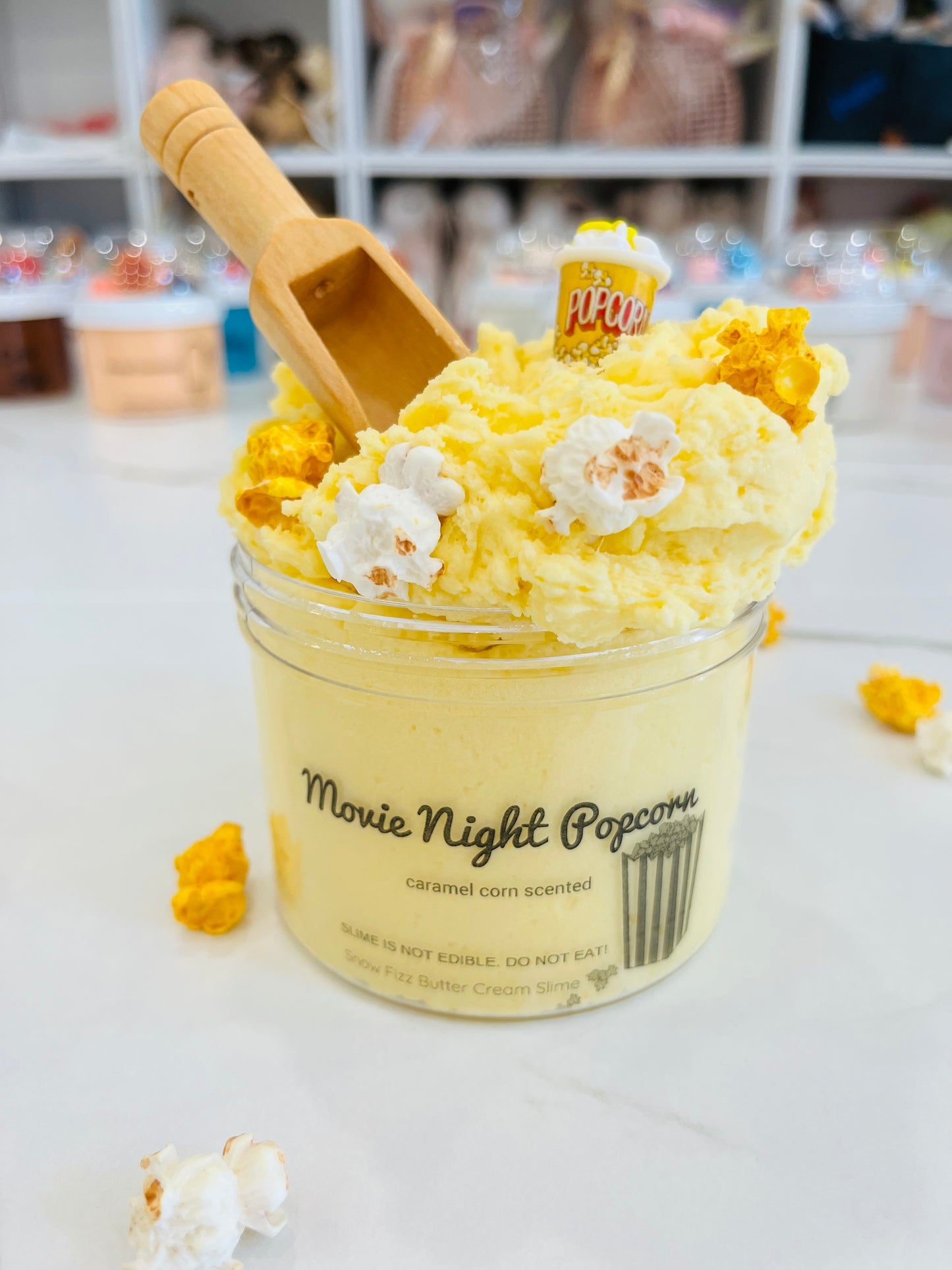 Movie Night Popcorn Snow Fizz Slime