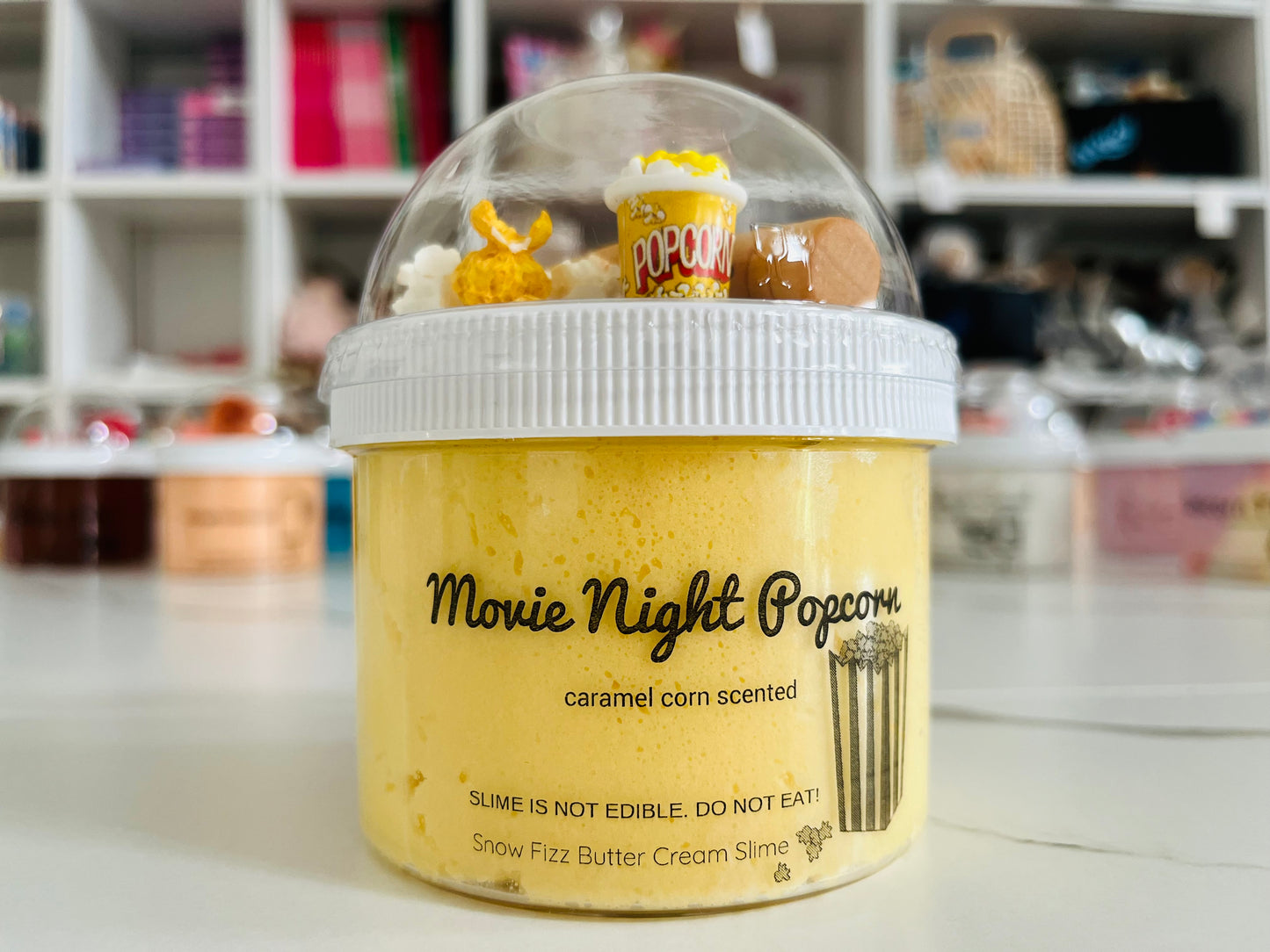 Movie Night Popcorn Snow Fizz Slime