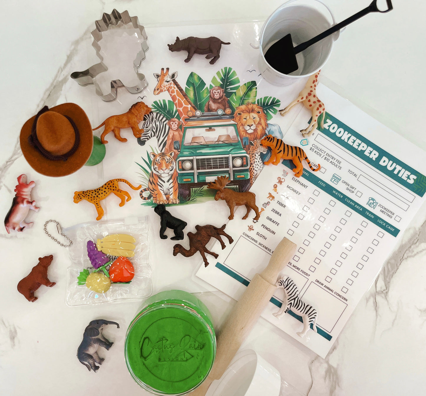 Zoo Sensory Dough Bag Kit