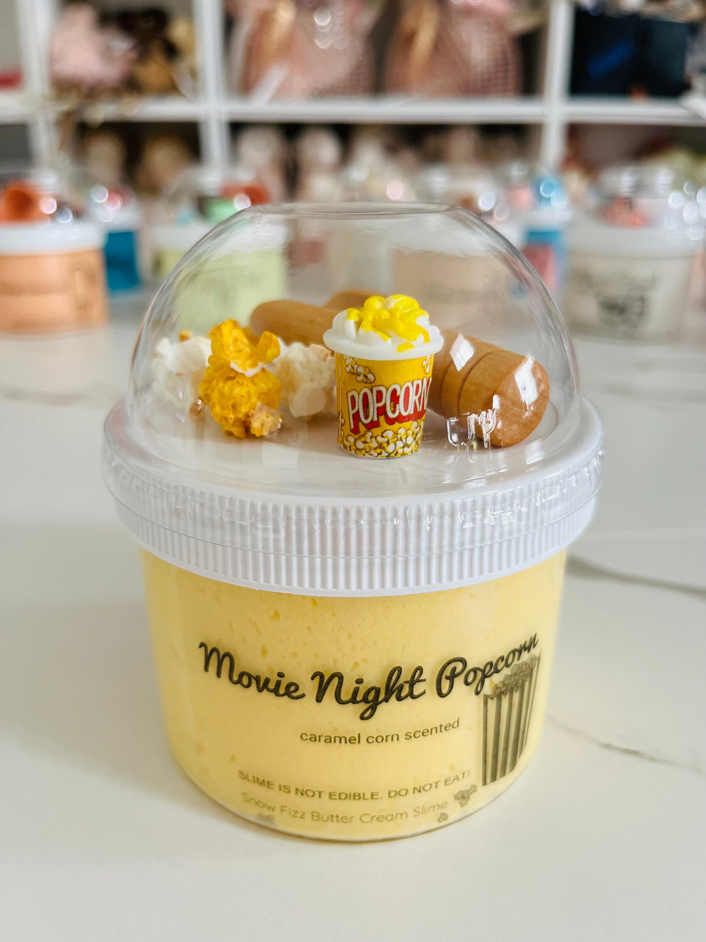 Movie Night Popcorn Snow Fizz Slime