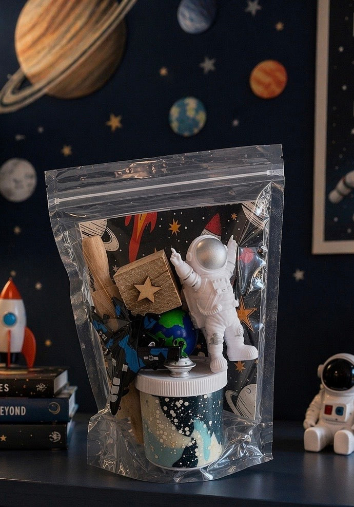 Outer Space Adventure Kit for Kids | Space Play Dough Kit | Sensory Play Kit | Astronaut Toy Set | Screen Free Activity |