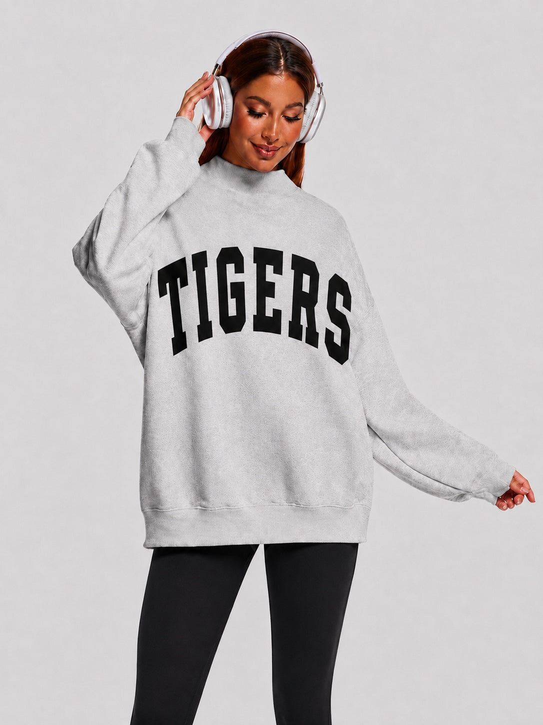 Tigers Mock Neck Sweatshirt