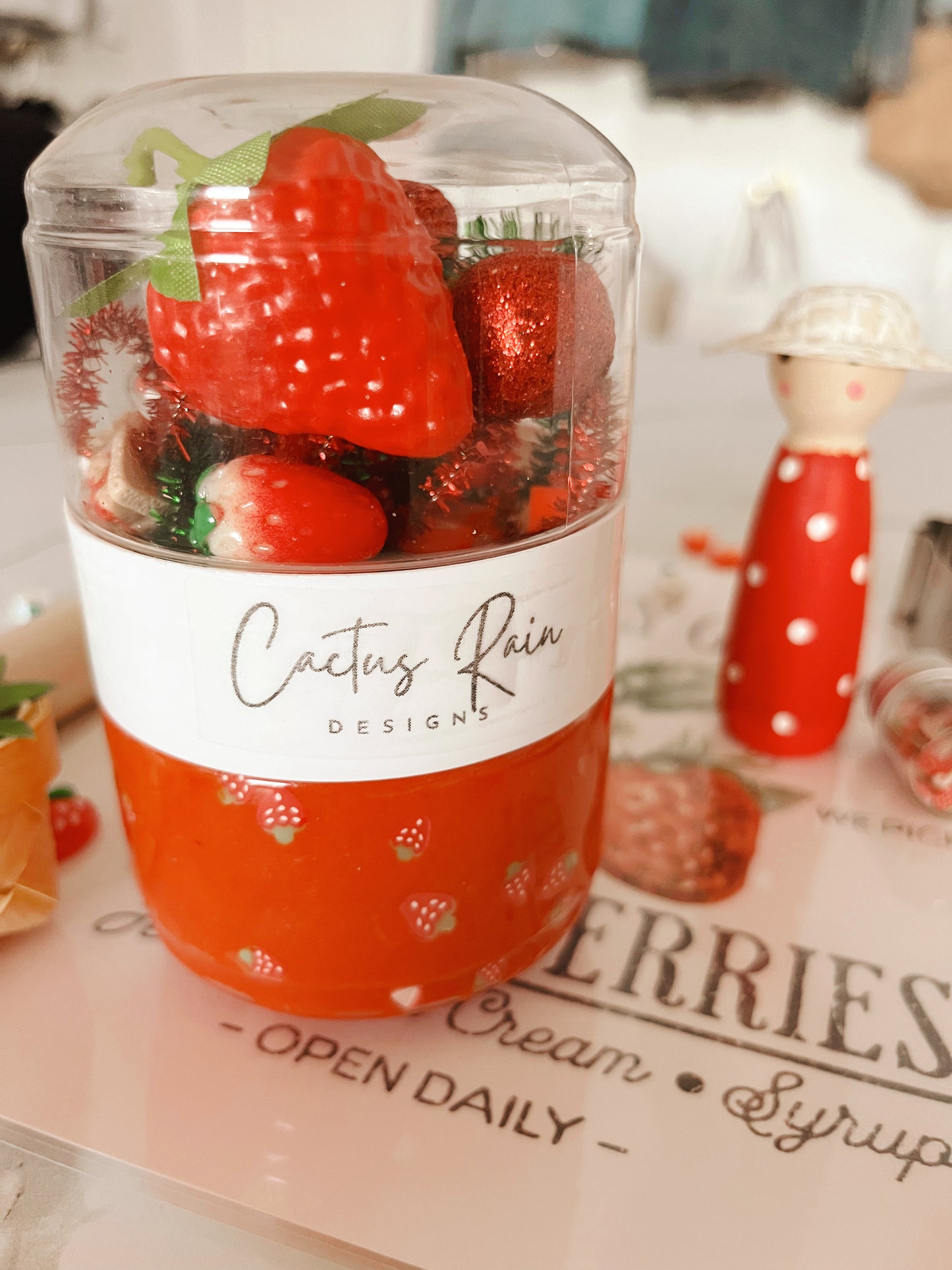 STRAWBERRY PATCH Sensory Dough Bag Kit