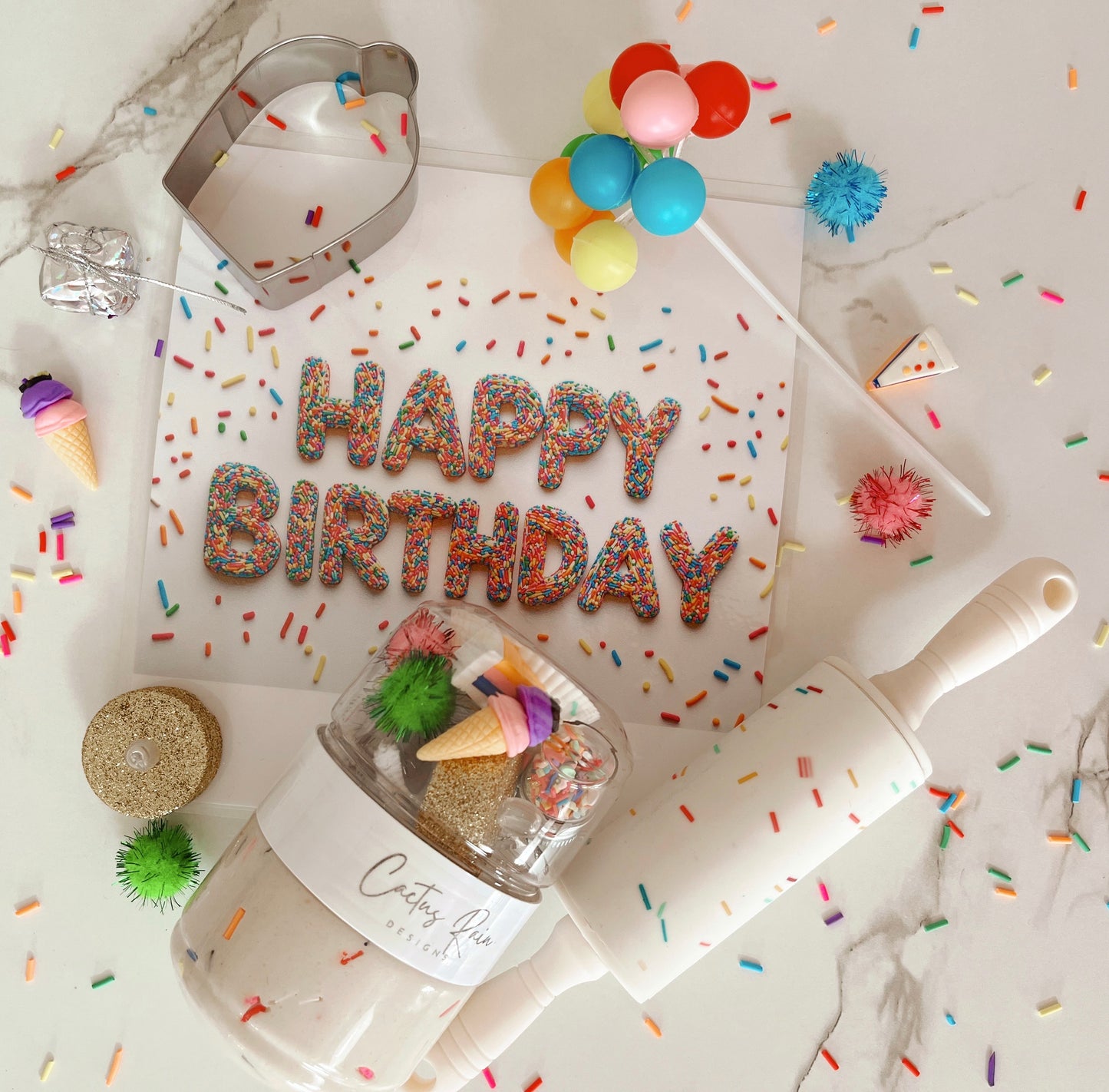 HAPPY BIRTHDAY Sensory Dough Bag Kit