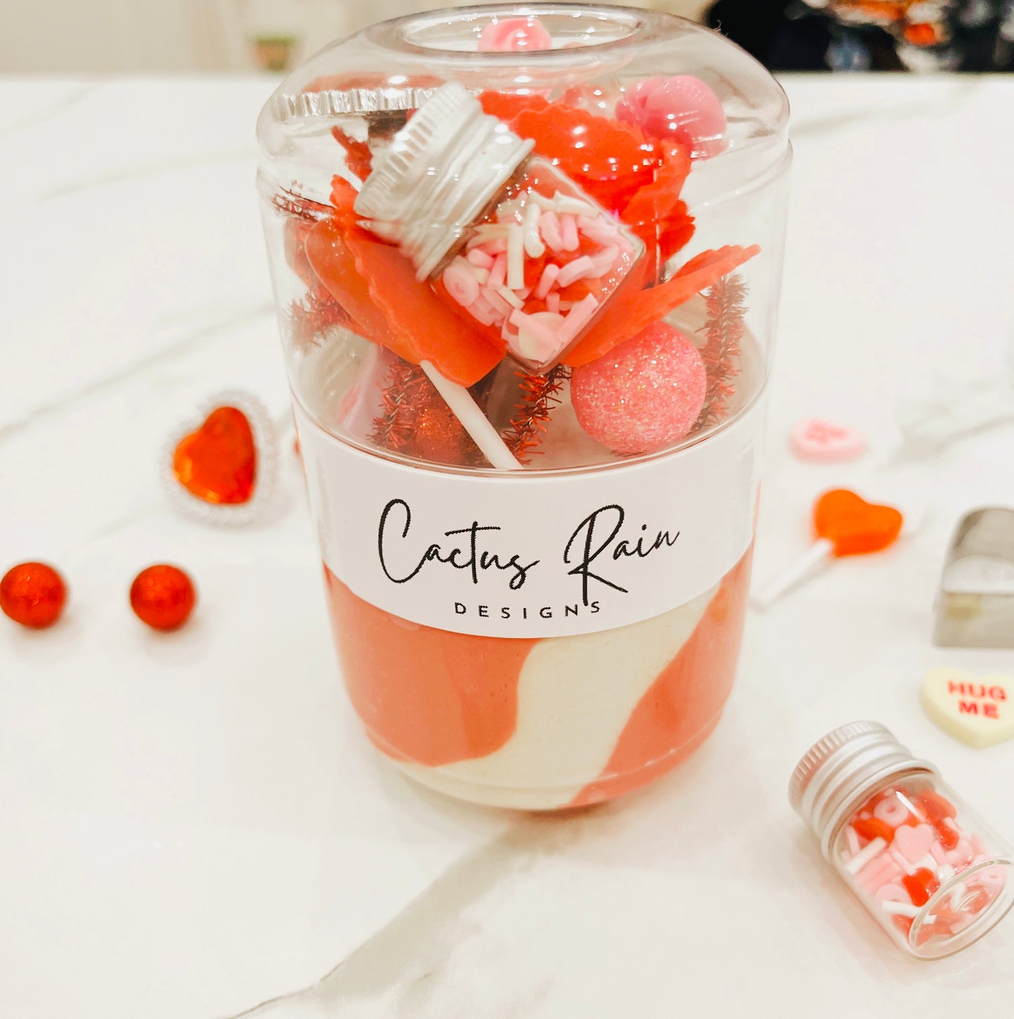 Valentine Will You Accept This Rose Let's Go Dough Jar