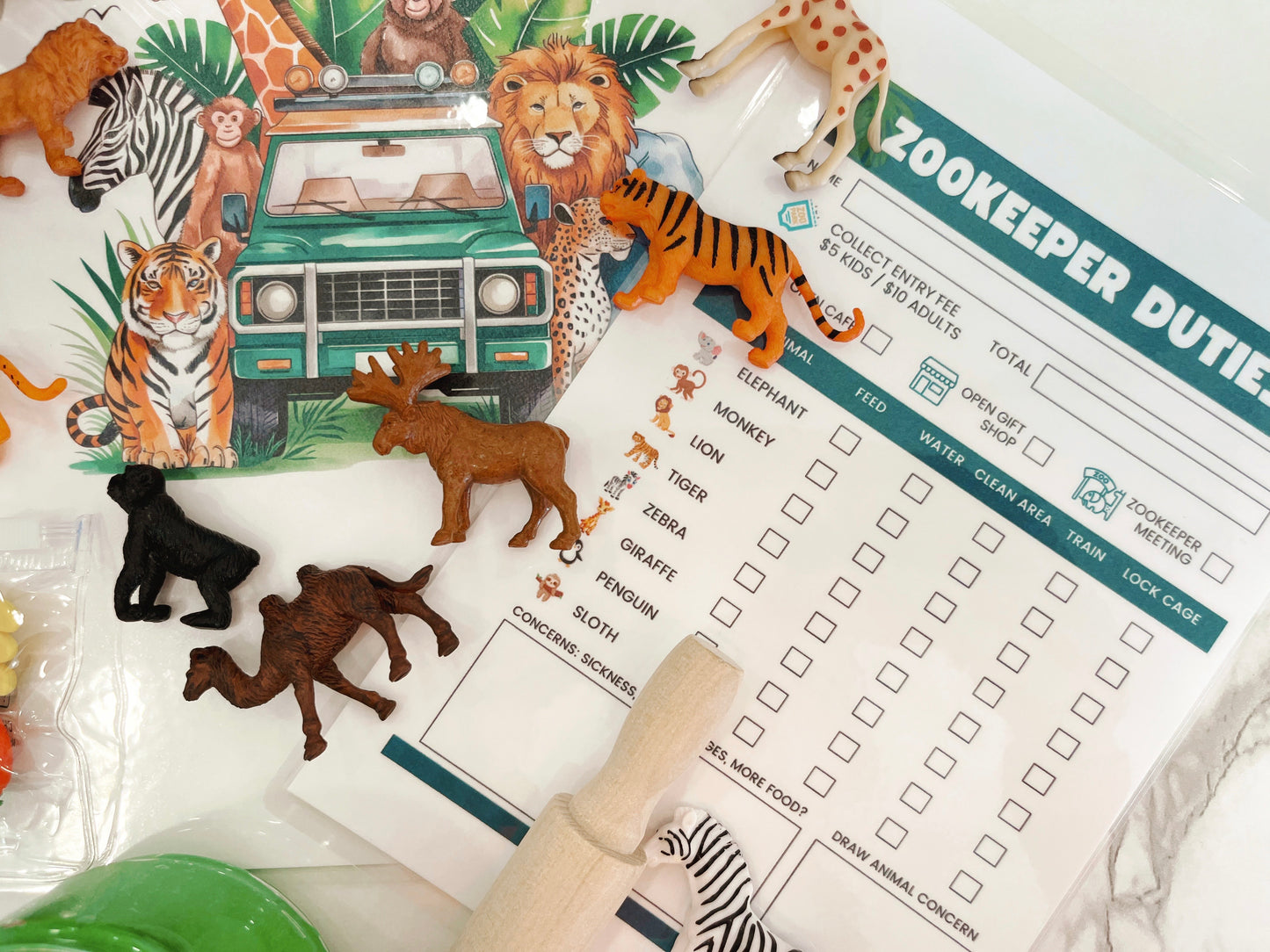 Zoo Sensory Dough Bag Kit