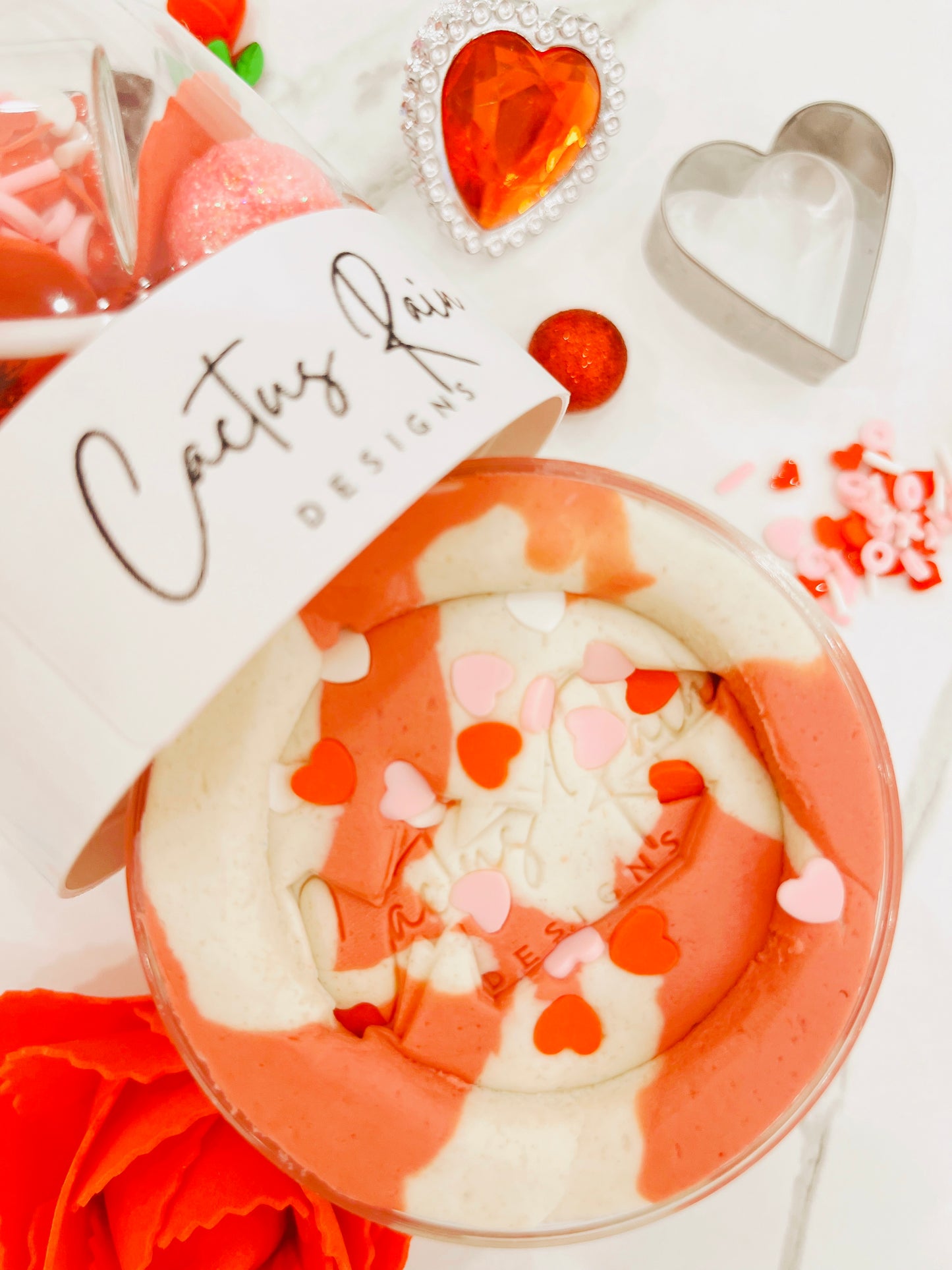 Valentine Will You Accept This Rose Let's Go Dough Jar