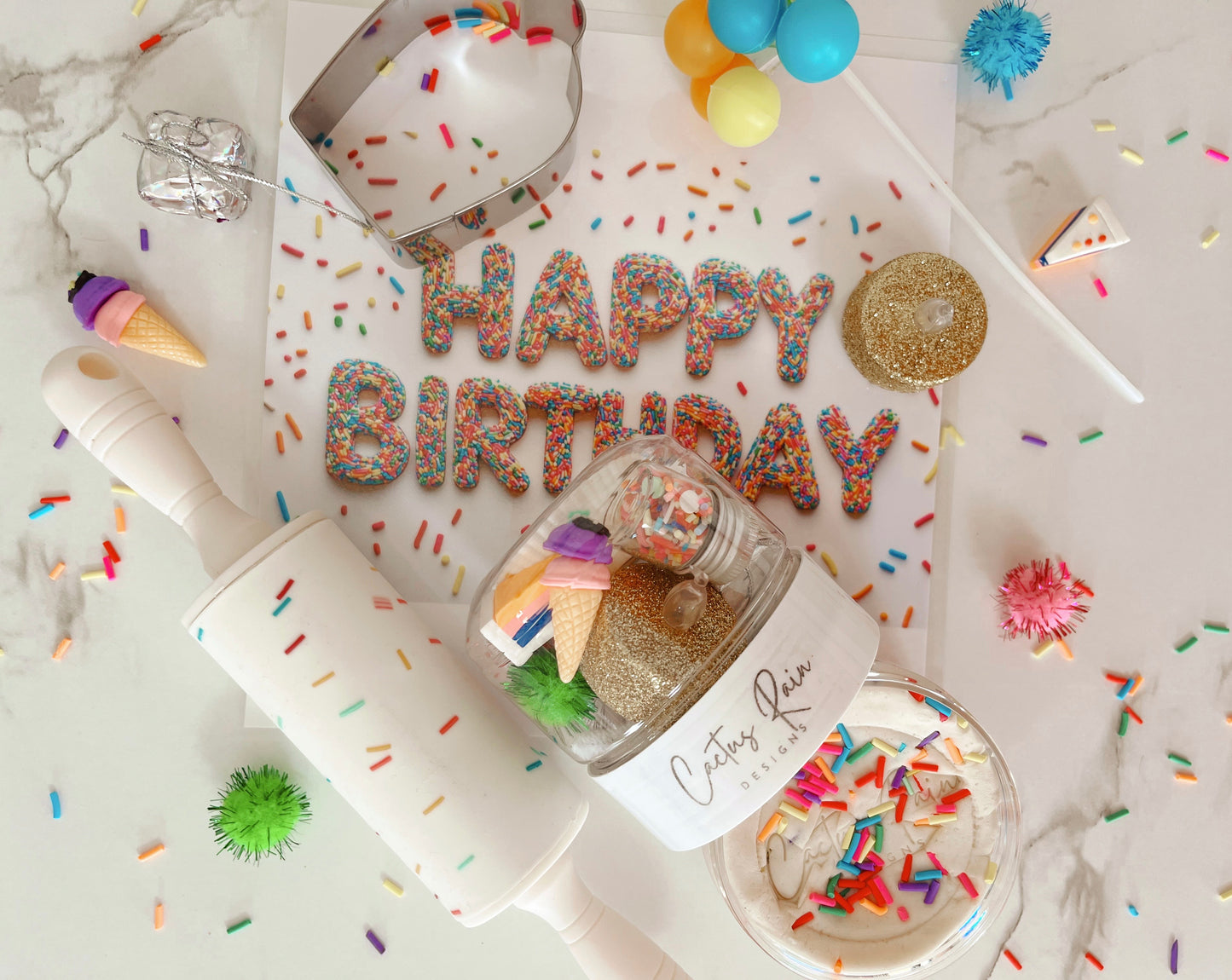 HAPPY BIRTHDAY Sensory Dough Bag Kit
